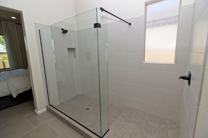 Corner Shower with Sliding Door